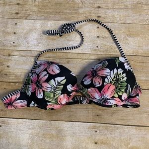 Hot water floral bikini top